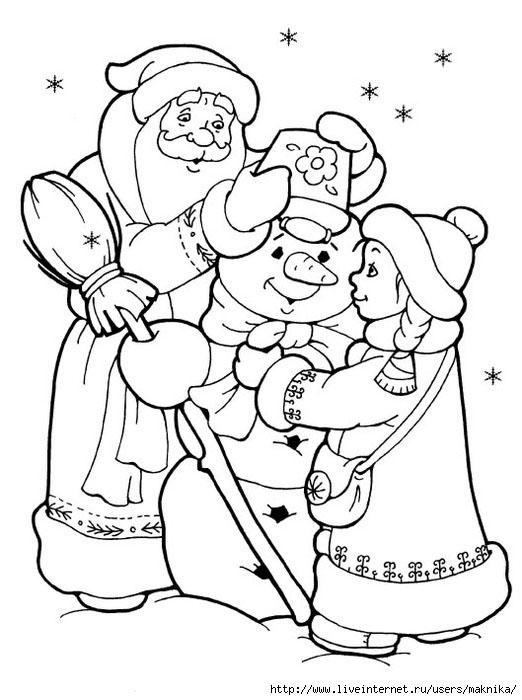 Дед Мороз картинки для срисовки - самые красивые и прикольные 11