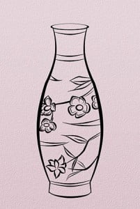Как нарисовать на вазе рисунок