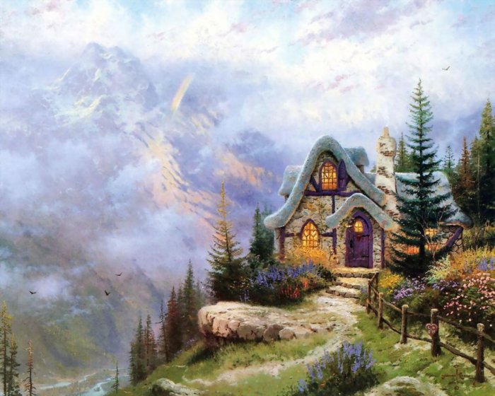 Сказочные рисунки художника Thomas Kinkade (40 фото)