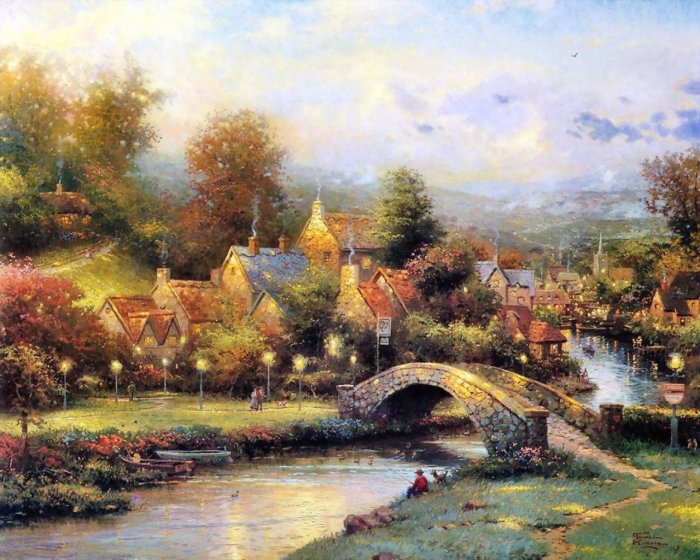 Сказочные рисунки художника Thomas Kinkade (40 фото)