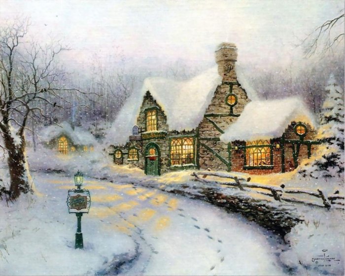 Сказочные рисунки художника Thomas Kinkade (40 фото)