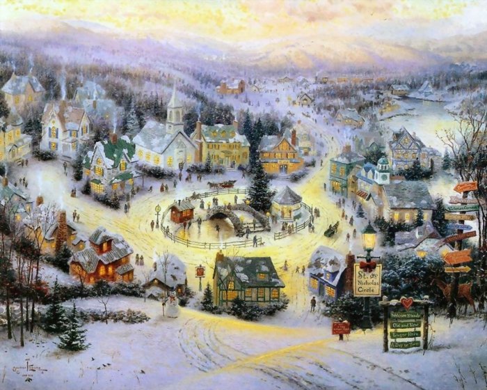 Сказочные рисунки художника Thomas Kinkade (40 фото)