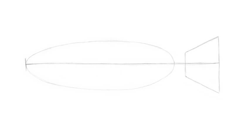 как нарисовать рыбу карандашом