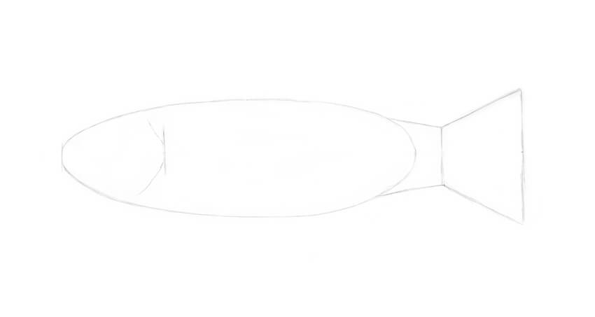 как нарисовать рыбу карандашом