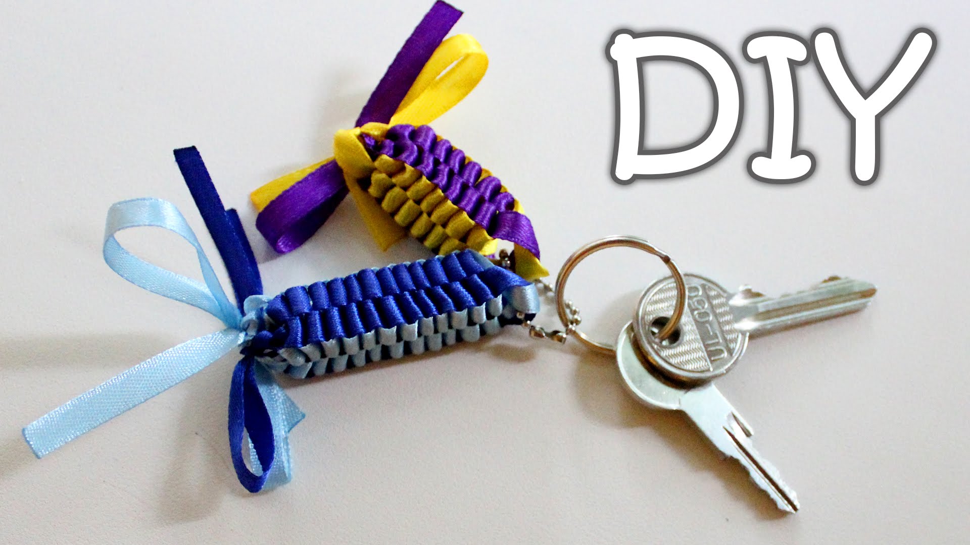 ribbon keychain diy