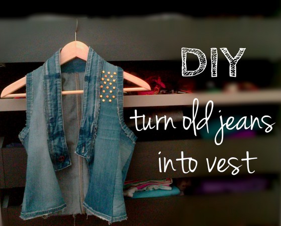 Old-Jeans-into-Vest-wonderfuldiy