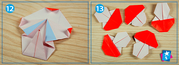 Мухоморы в технике оригами: осенние поделки 