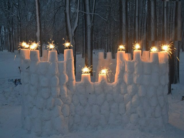 Снежный замок своими руками