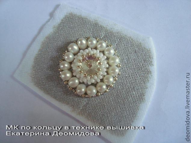 Создание кольца в технике вышивки бисером, фото № 14