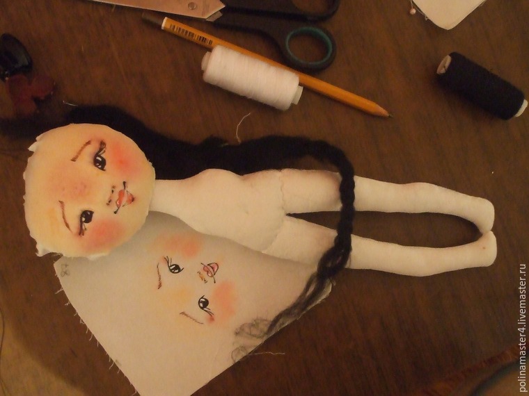 Пришиваем лицо кукле из ткани, фото № 16