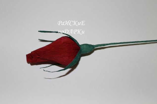 Бутон розы с конфеткой из гофробумаги (креп), фото № 12