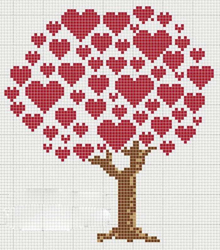 От чистого сердца: 40 простых схем вышивки сердечек крестиком, фото № 34