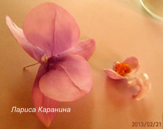 Мастер-класс орхидея из шелка, фото № 6