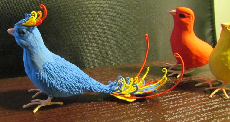 Делаем очаровательных райских птичек из бархатного пластика, фото № 29