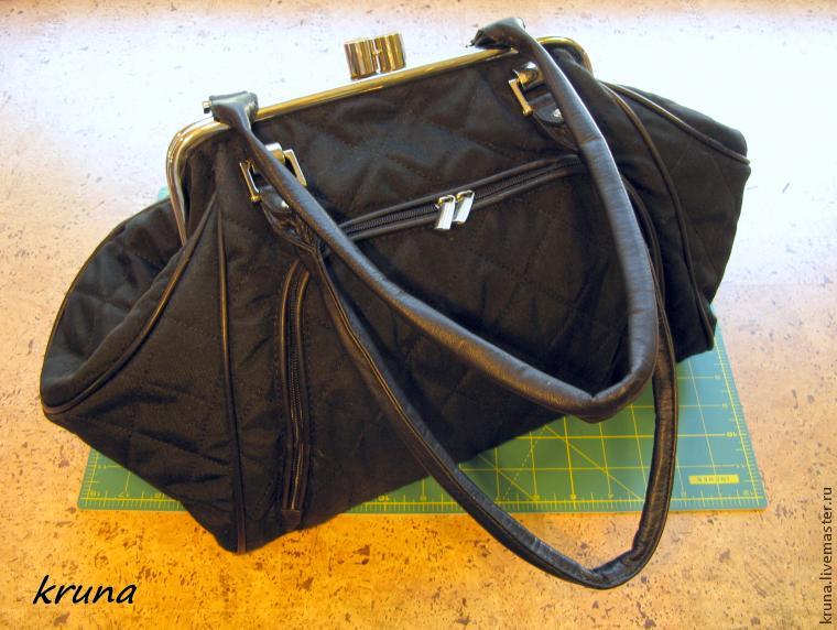 Изготовление сумки с фермуаром, который крепится с помощью стопорных винтов или шурупов. Часть 2, фото № 37