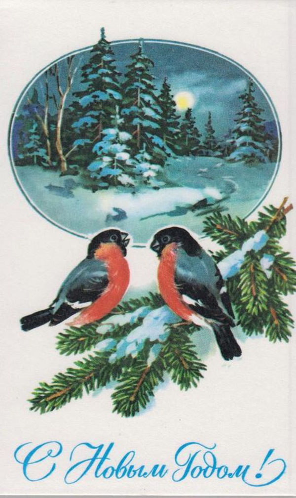 Снегири на старых новогодних открытках: неисчерпаемый источник вдохновения, фото № 3