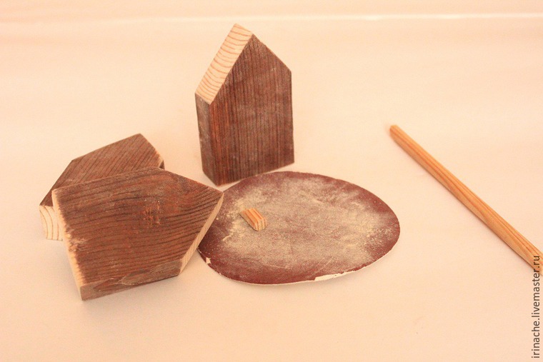 Делаем мини-домики из дерева для декора, фото № 8