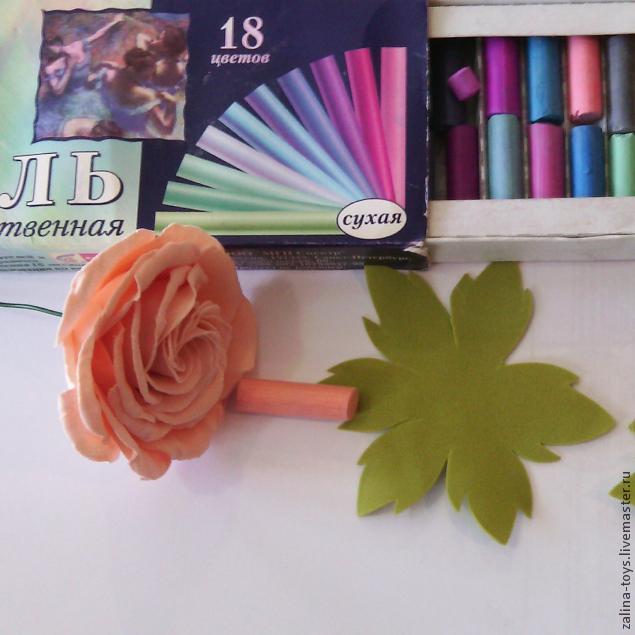 Делаем розы из фоамирана на примере венка-повязки, фото № 37