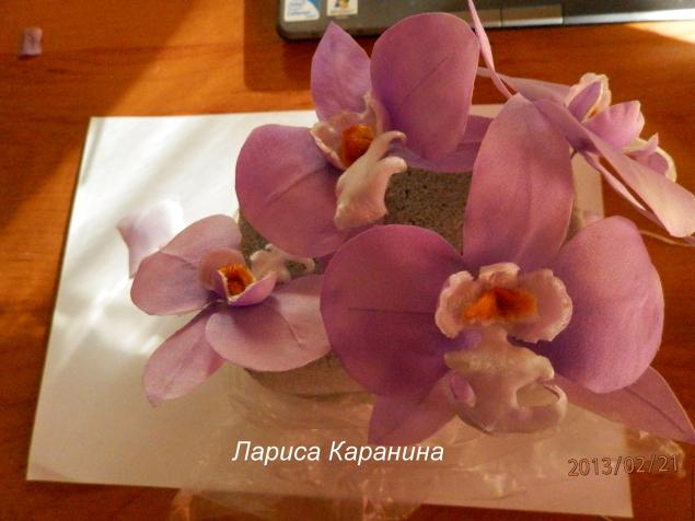 Мастер-класс орхидея из шелка, фото № 8