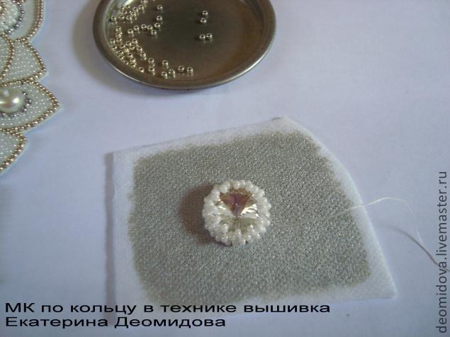 Создание кольца в технике вышивки бисером, фото № 7