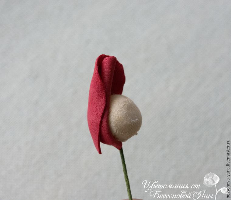 Создаем бутон розы из фоамирана, фото № 12