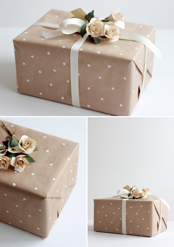 Красиво упаковать подарок — легко: 20 способов использования крафт-бумаги, фото № 4