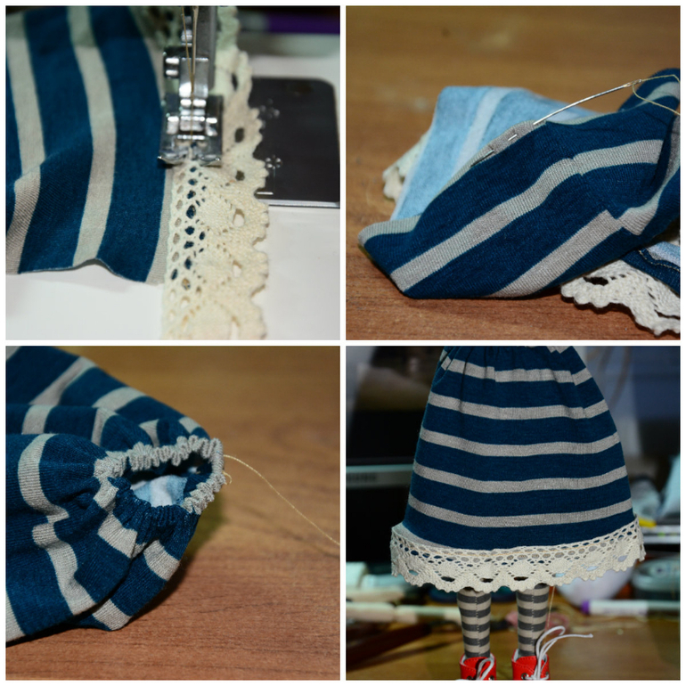 Создаем текстильную куколку Софи. Часть 3: шьем одежду, фото № 11
