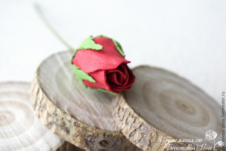 Создаем бутон розы из фоамирана, фото № 1