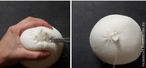 Как сделать круглую голову текстильной куколке, фото № 4