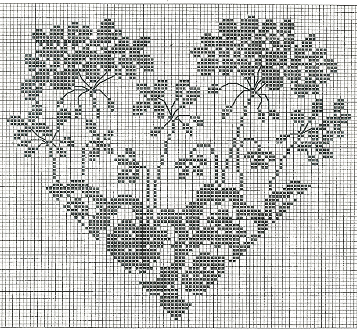 От чистого сердца: 40 простых схем вышивки сердечек крестиком, фото № 16