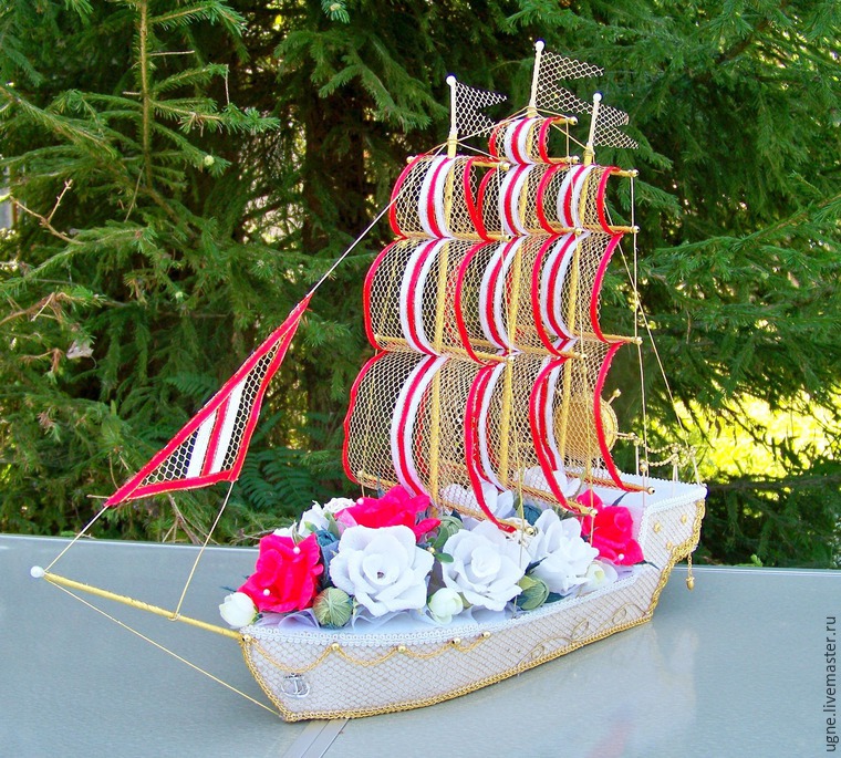 Мастер-класс: свадебный корабль из конфет, фото № 1