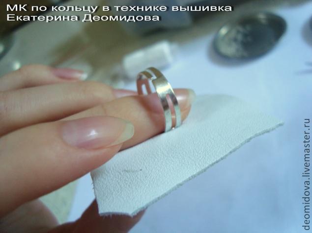 Создание кольца в технике вышивки бисером, фото № 25