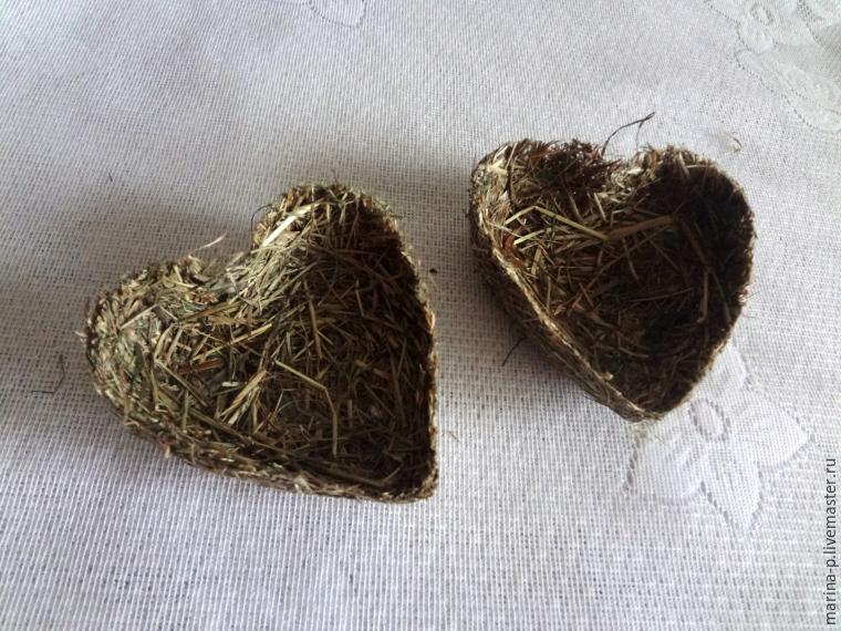 Делаем необычное сердечко из сухой травы, фото № 9
