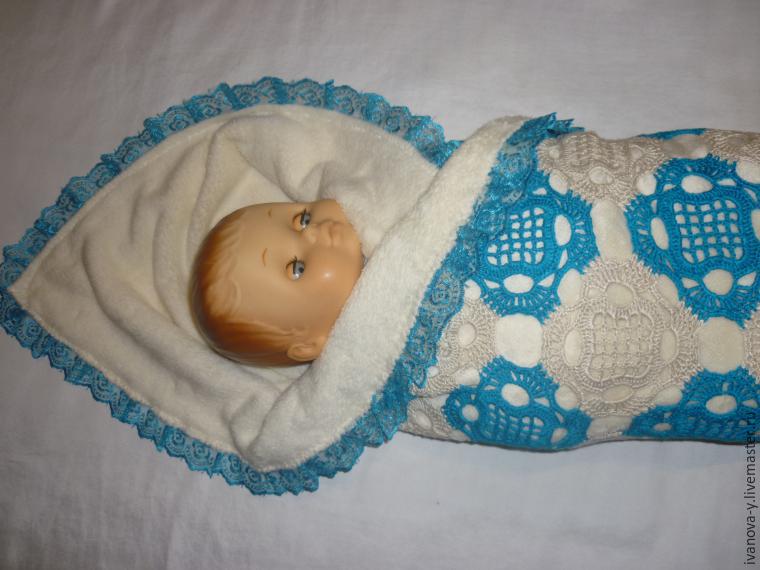 Вяжем одеяло для новорожденного 