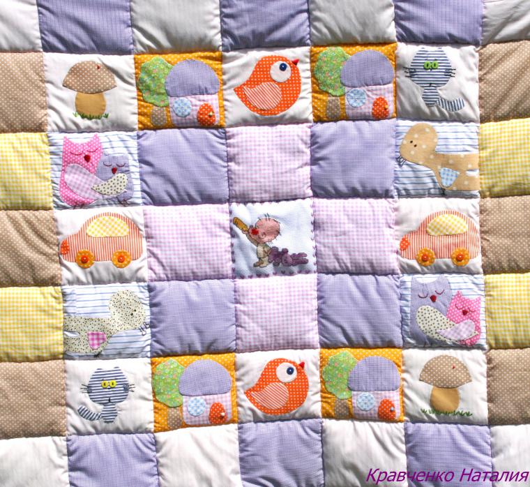 Мастер-класс детское развивающее одеяло-панно с вышивкой и аппликацией, фото № 31