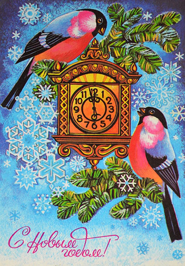 Снегири на старых новогодних открытках: неисчерпаемый источник вдохновения, фото № 16