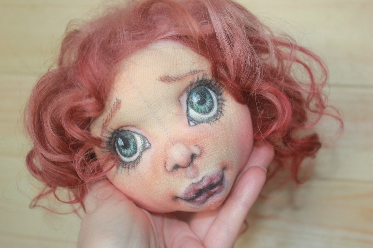 Мастер класс по созданию объемного лица текстильной куклы 