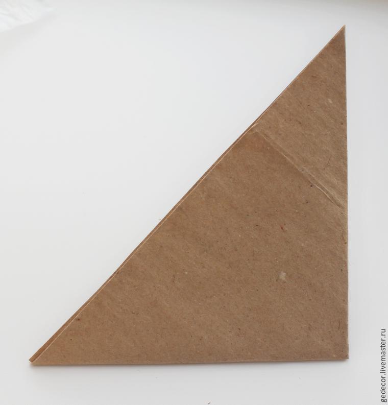 Как за 15 минут сделать коробочку из крафт-бумаги в технике оригами, фото № 9