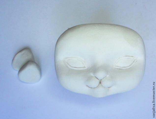 Создание сувенирной куклы-кошечки: лепка мордочки и лапок, фото № 36