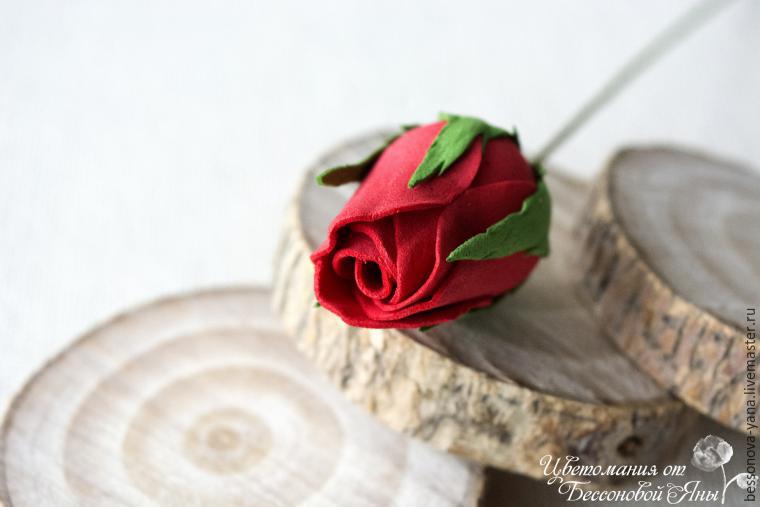 Создаем бутон розы из фоамирана, фото № 18