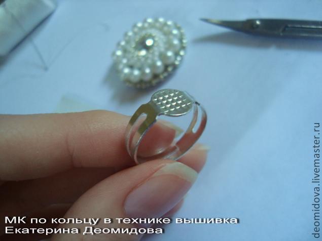 Создание кольца в технике вышивки бисером, фото № 18