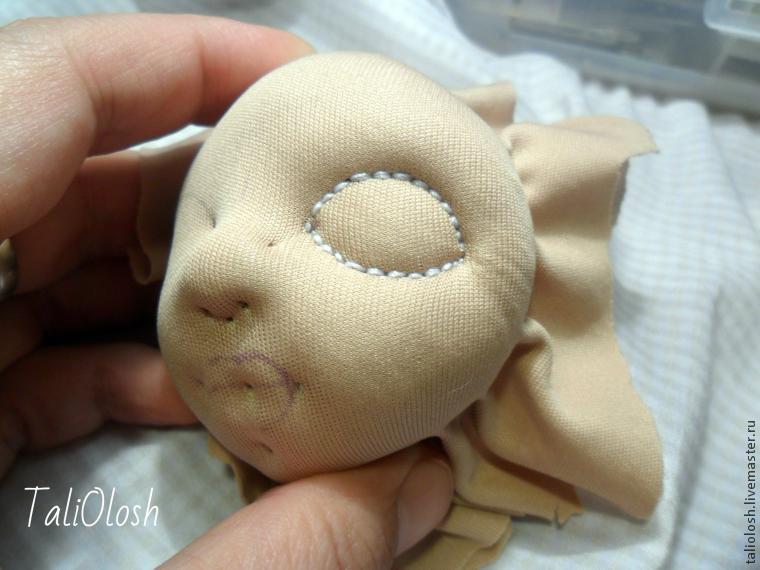 Создание объемной текстильной кукольной головки. Часть 3, фото № 27