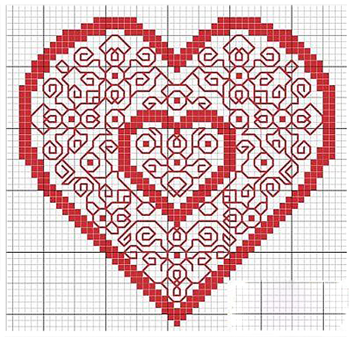 От чистого сердца: 40 простых схем вышивки сердечек крестиком, фото № 27
