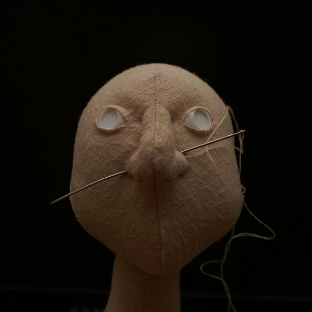Прошивка лица текстильной куклы., фото № 8