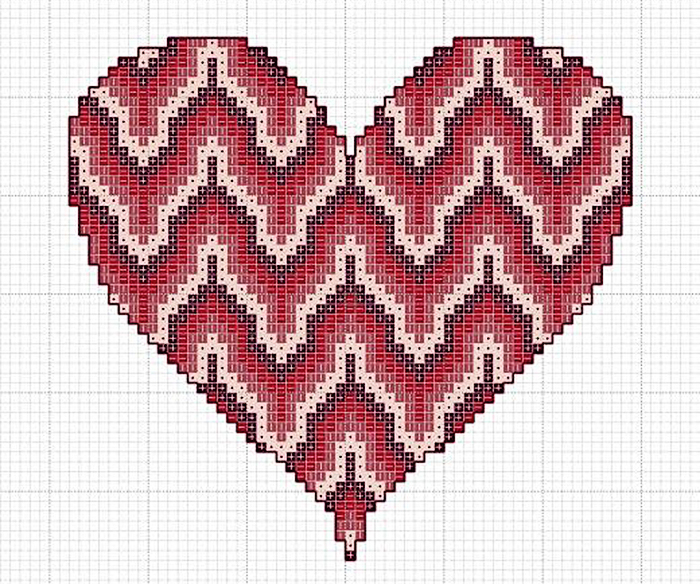От чистого сердца: 40 простых схем вышивки сердечек крестиком, фото № 24