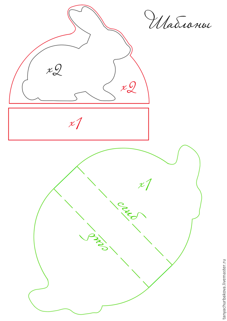 Делаем салфетницу «Пасхальный кролик» в технике тканевый картонаж, фото № 2