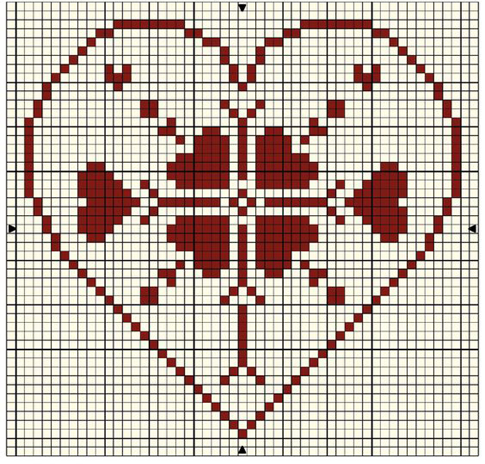 От чистого сердца: 40 простых схем вышивки сердечек крестиком, фото № 6