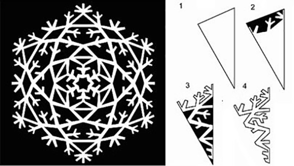 Вырезаем снежинки к Новому году, фото № 1