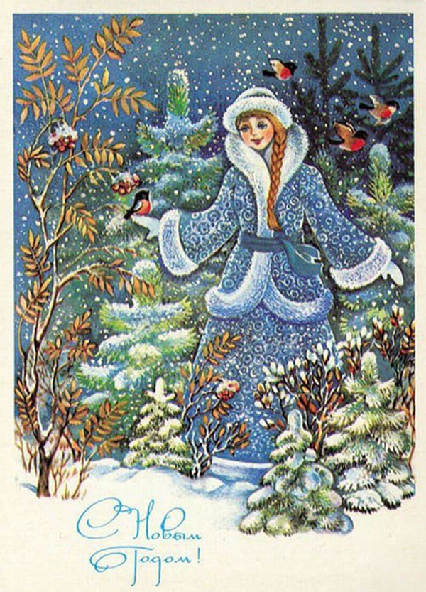 Снегири на старых новогодних открытках: неисчерпаемый источник вдохновения, фото № 1