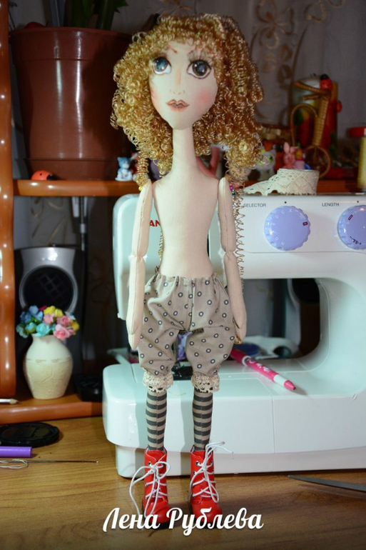 Создаем текстильную куколку Софи. Часть 3: шьем одежду, фото № 10